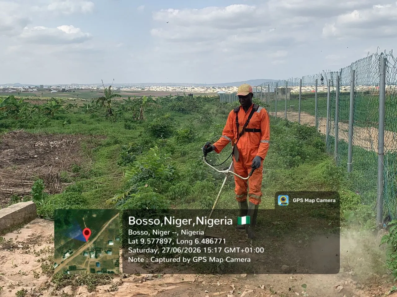 TechAgroBridge field representative documenting a GPS-verified agricultural site